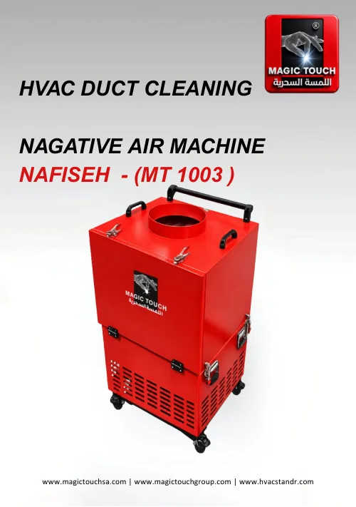 HVAC Duct Cleaning Negative Air Machine – NAFISEH (MT 1003) brochure cover