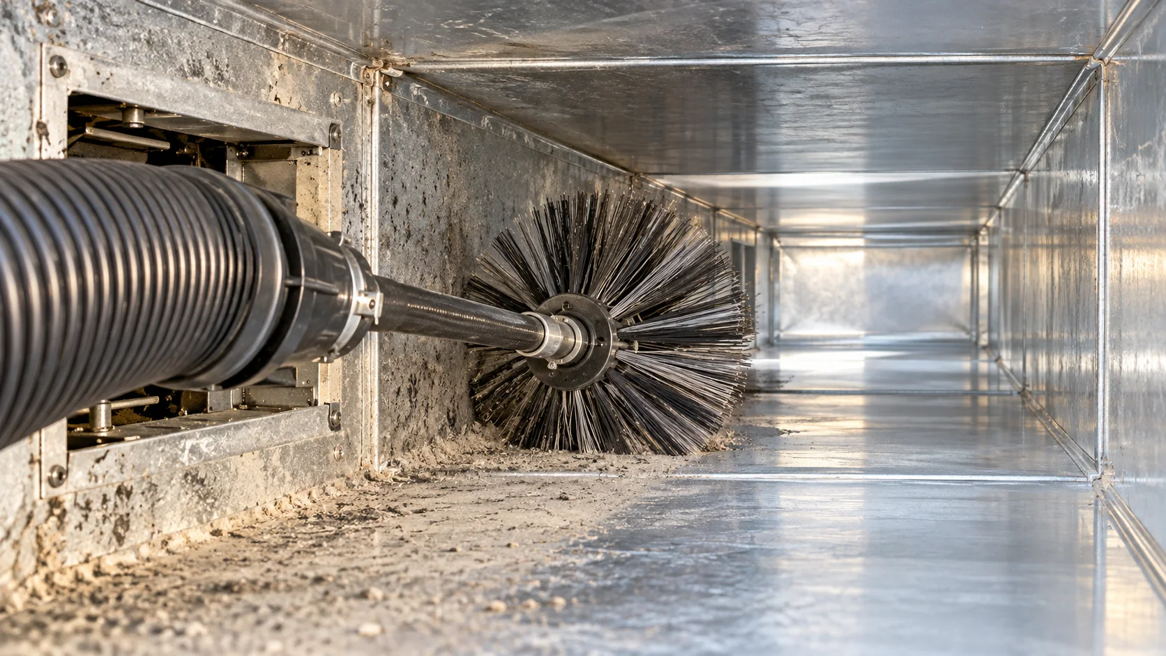 Specialized air duct cleaning equipment